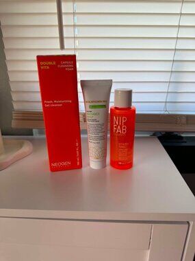 Neogen Cleanser, Goldfaden Mask & Nip+Fab Toner